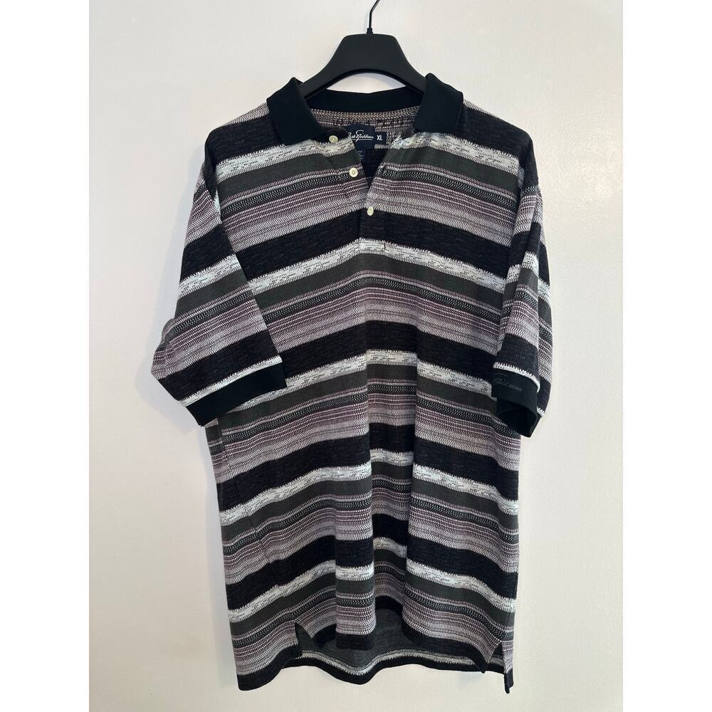 Vintage Y2K Jack Nicklaus Mens Vintage Striped 100% Cotton Grandpacore Size XL